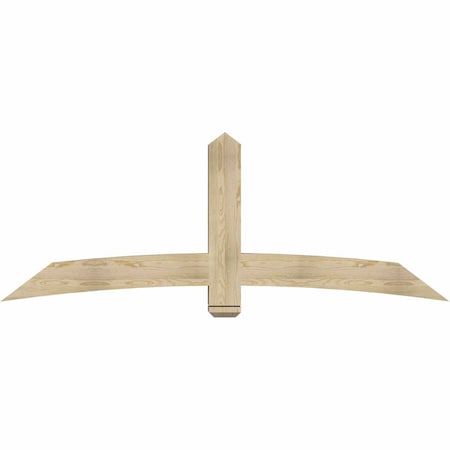 Ekena Millwork Bellingham Rough Sawn Timber Gable Bracket, Douglas Fir, 84"W x 31"H x 6"D x 6"F, 9/12 Pitch GBW084X31X0606BEL00RDF
